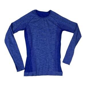 Sweaty Betty size medium Vibrant Blue Seamless Top athletic swiftly